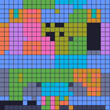 Color Block Jam Level 1805: Screenshot des Spielfelds