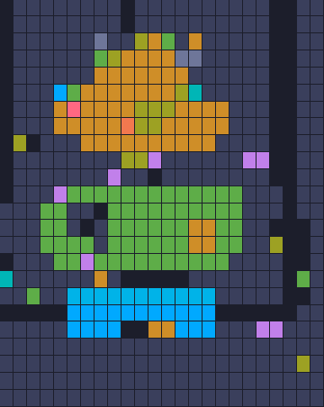 Color Block Jam Level: Screenshot des Spielfelds