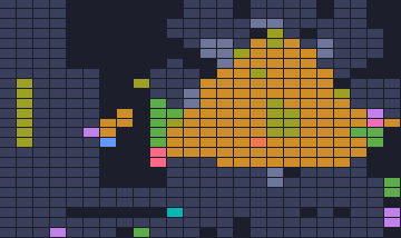 Color Block Jam Level 1803: Screenshot des Spielfelds