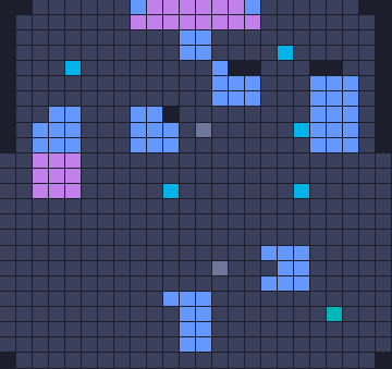 Color Block Jam Level 702: Screenshot des Spielfelds