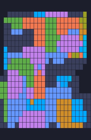 Color Block Jam Level: Screenshot des Spielfelds