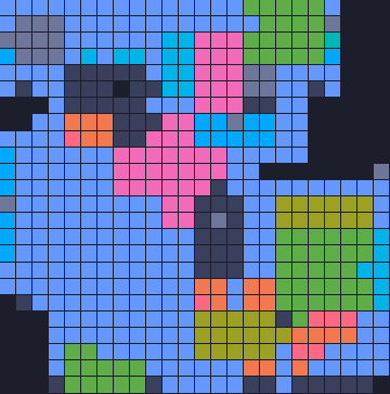 Color Block Jam Level 1814: Screenshot des Spielfelds