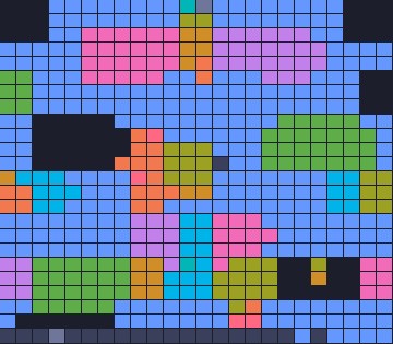 Color Block Jam Level 1813: Screenshot des Spielfelds