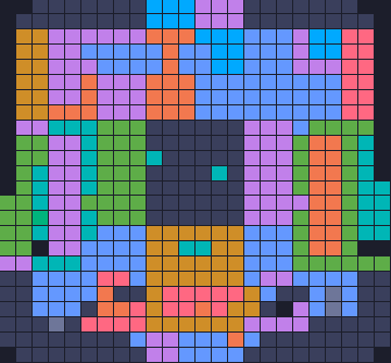 Color Block Jam Level 762: Screenshot des Spielfelds