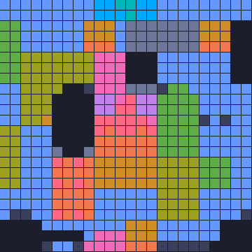 Color Block Jam Level 1807: Screenshot des Spielfelds