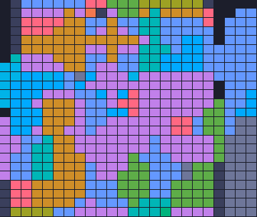 Color Block Jam Level: Screenshot des Spielfelds