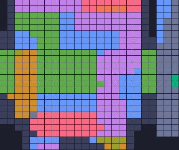 Color Block Jam Level: Screenshot des Spielfelds