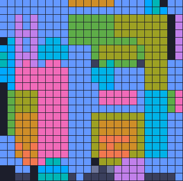 Color Block Jam Level 1820: Screenshot des Spielfelds