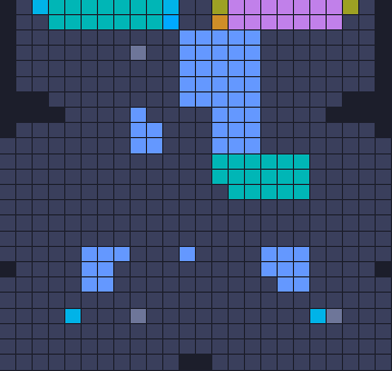 Color Block Jam Level 701: Screenshot des Spielfelds