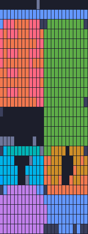 Color Block Jam Level 1828: Screenshot des Spielfelds
