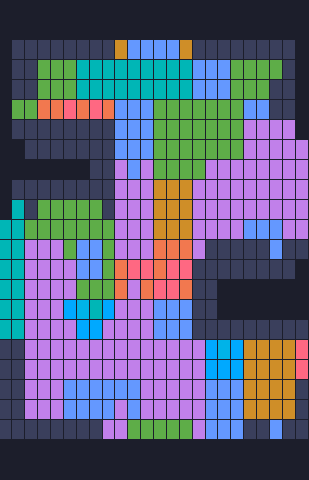 Color Block Jam Level: Screenshot des Spielfelds