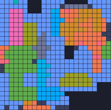 Color Block Jam Level 1846: Screenshot des Spielfelds