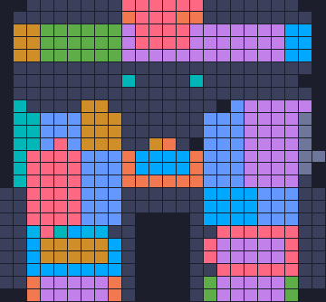 Color Block Jam Level 765: Screenshot des Spielfelds