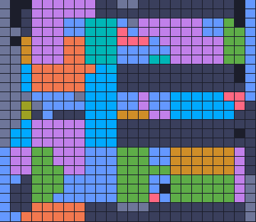 Color Block Jam Level 1263: Screenshot des Spielfelds