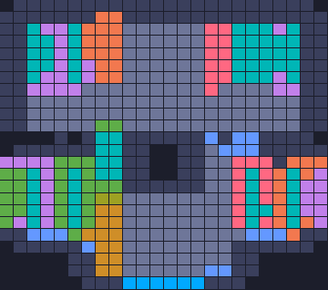 Color Block Jam Level 1868: Screenshot des Spielfelds