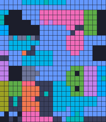 Color Block Jam Level 1841: Screenshot des Spielfelds