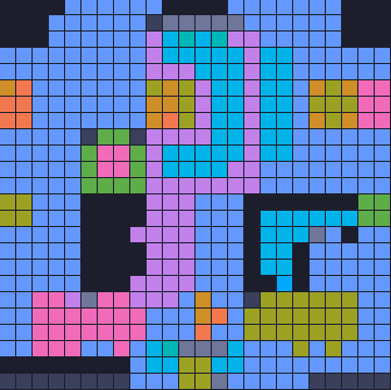 Color Block Jam уровень 1769: скриншот поля