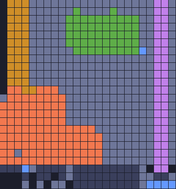 Color Block Jam Level: Screenshot des Spielfelds
