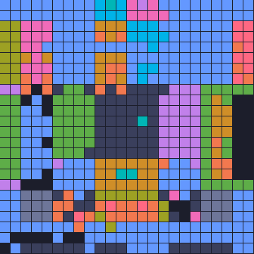 Color Block Jam Level 1830: Screenshot des Spielfelds