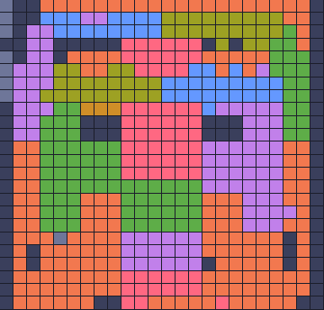 Color Block Jam Level: Screenshot des Spielfelds