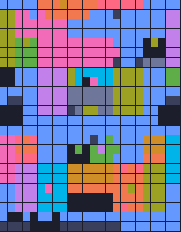 Color Block Jam Level 1806: Screenshot des Spielfelds