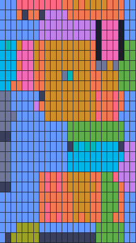 Color Block Jam Level 1823: Screenshot des Spielfelds