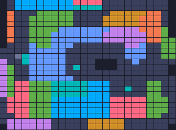 Color Block Jam уровень 968: скриншот поля