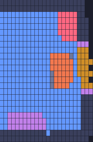 Color Block Jam Level: Screenshot des Spielfelds