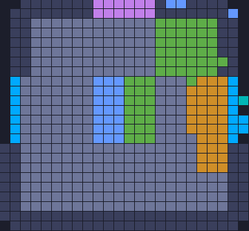 Color Block Jam Level 1597 / 1598: Screenshot des Spielfelds