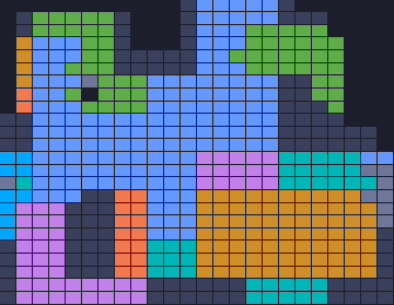 Color Block Jam Level: Screenshot des Spielfelds