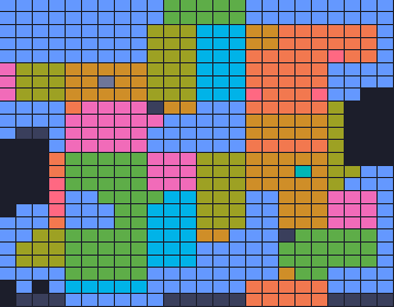 Color Block Jam Level 1847: Screenshot des Spielfelds