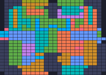 Color Block Jam Level 572: Screenshot des Spielfelds