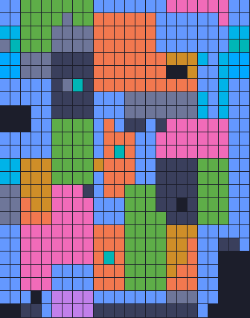 Color Block Jam Level 1819: Screenshot des Spielfelds