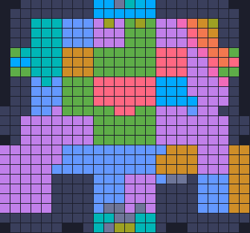 Color Block Jam Level 576: Screenshot des Spielfelds