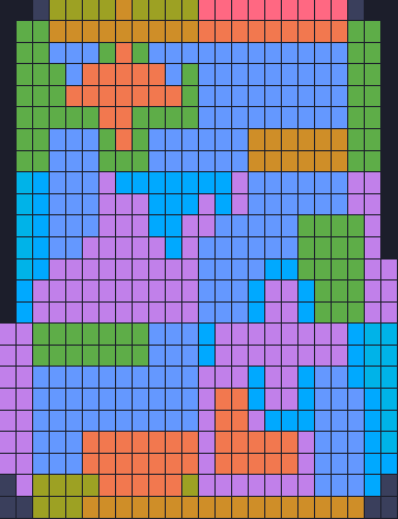 Color Block Jam Level 13: Screenshot des Spielfelds