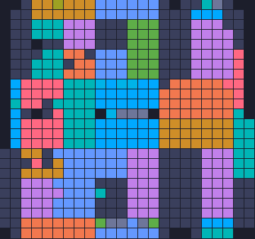 Color Block Jam Level 785: Screenshot des Spielfelds