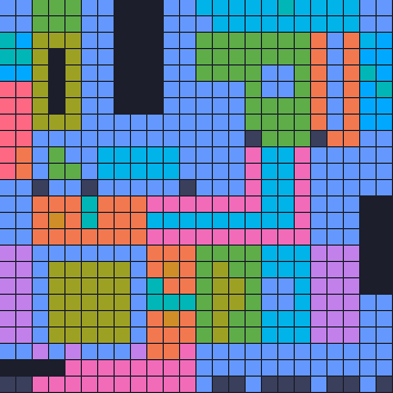 Color Block Jam уровень 1788: скриншот поля