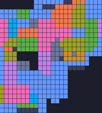 Color Block Jam Level 1811: Screenshot des Spielfelds