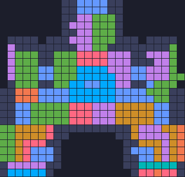 Color Block Jam Level 1116: Screenshot des Spielfelds