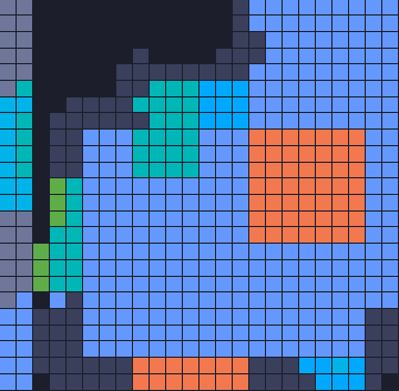 Color Block Jam Level: Screenshot des Spielfelds