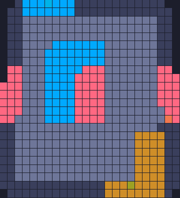 Color Block Jam Level: Screenshot des Spielfelds