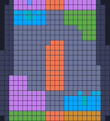 Color Block Jam Level: Screenshot des Spielfelds