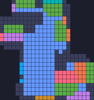 Color Block Jam Level: Screenshot des Spielfelds