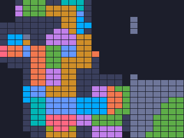 Color Block Jam Level: Screenshot des Spielfelds