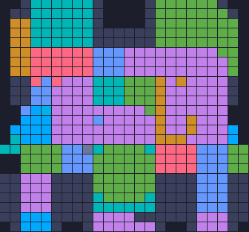 Color Block Jam Level 687: Screenshot des Spielfelds