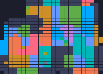 Color Block Jam Level 575: Screenshot des Spielfelds