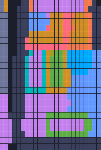 Color Block Jam Level: Screenshot des Spielfelds
