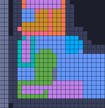 Color Block Jam Level: Screenshot des Spielfelds