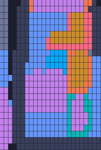Color Block Jam Level: Screenshot des Spielfelds