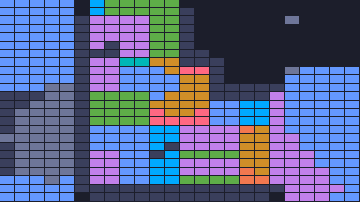 Color Block Jam Level 820: Screenshot des Spielfelds